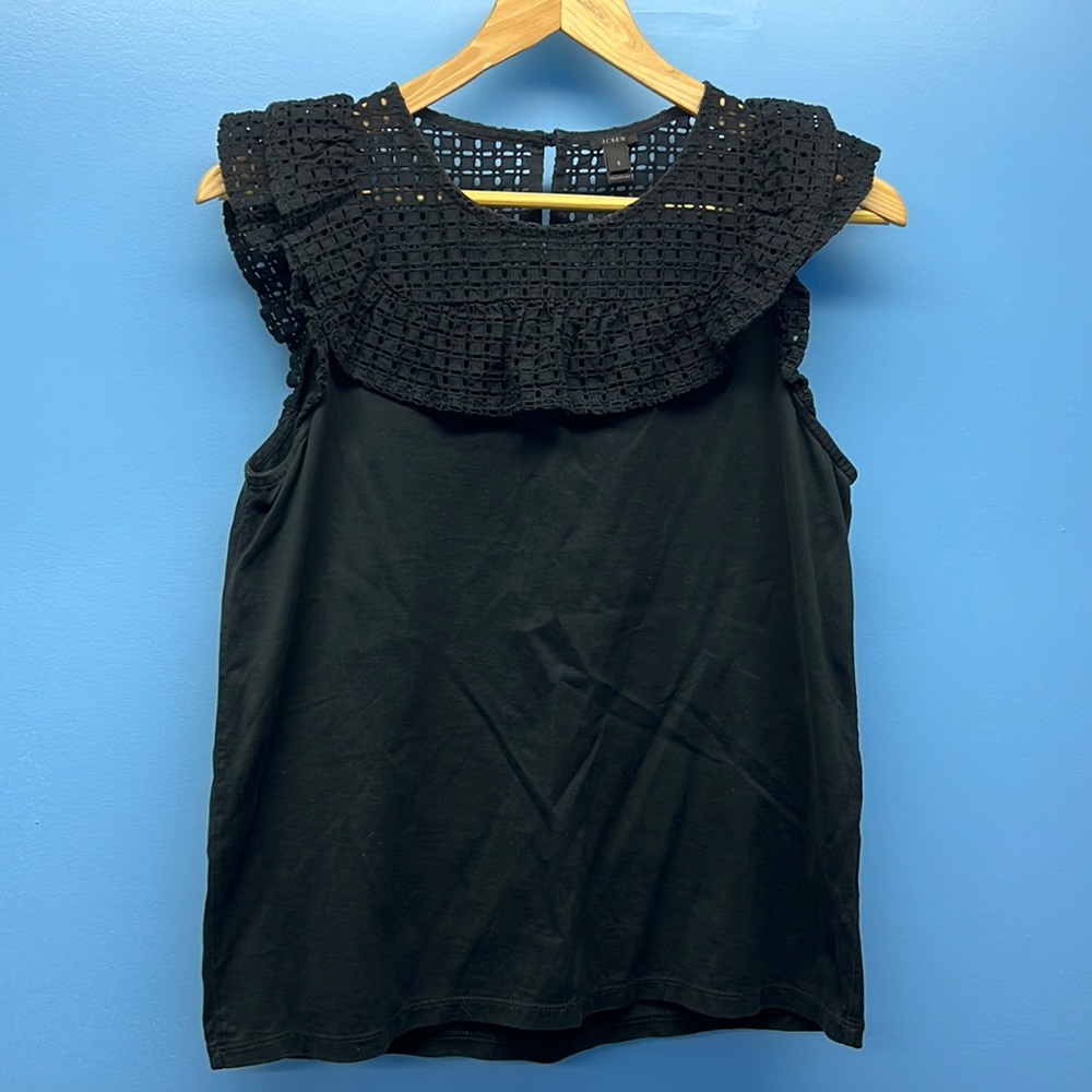 Jcrew eyelet tank top size small